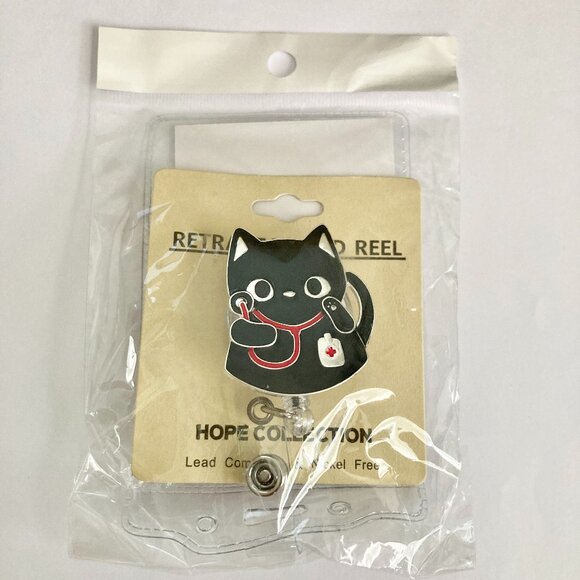 Nursing Cat ID Lanyard Badge Holder Retractable Reel RN LPN Graduation Gift - Picture 3 of 11